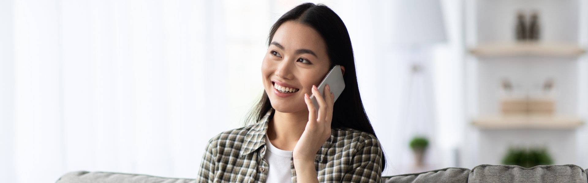 woman having a phone call